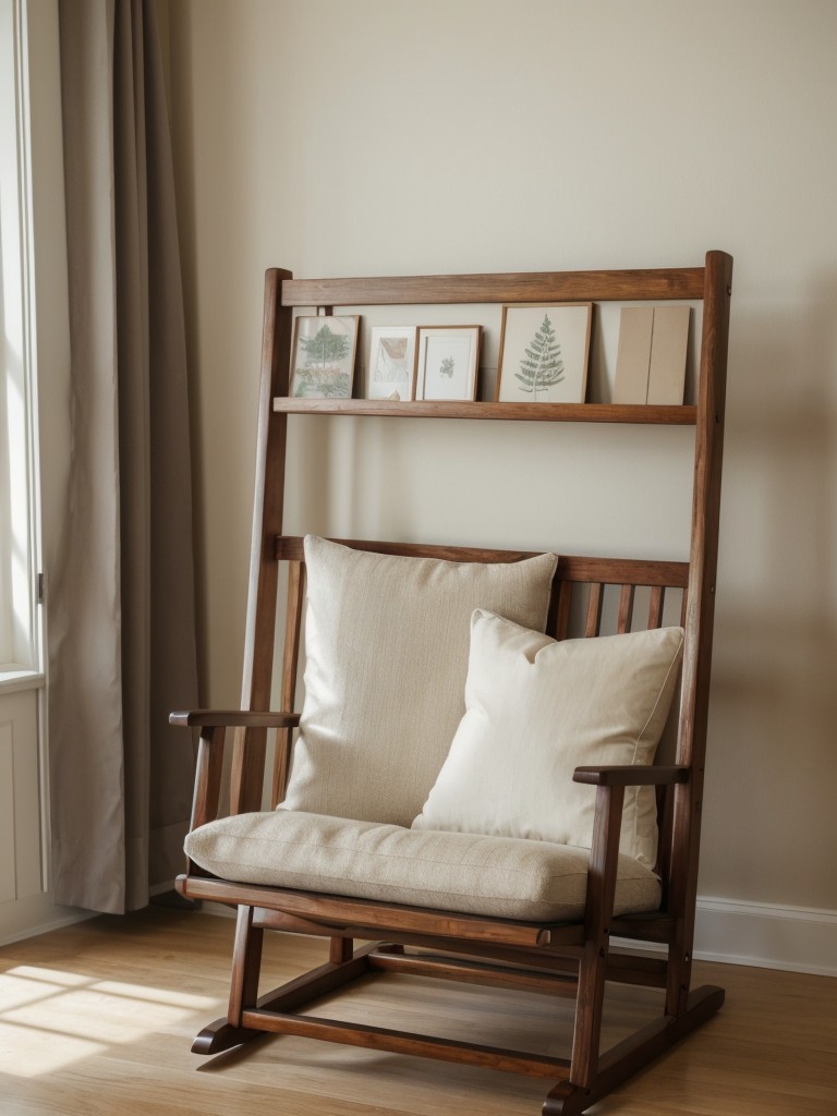 Create a cozy reading nook with a portable, folding screen and a comfy chair or floor pillow.