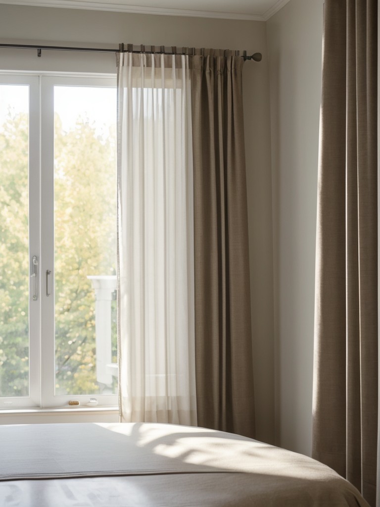 Hang curtains or drapes to add texture and color without damaging walls.