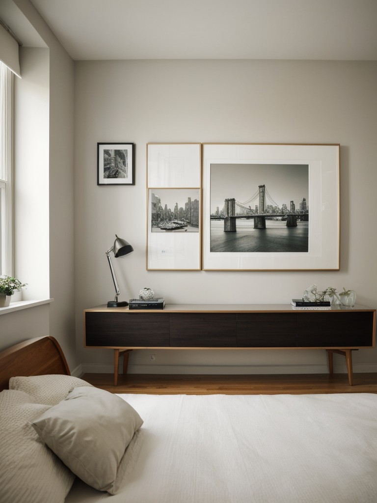 Add a personal touch to your NYC bedroom by incorporating artwork, photographs, or a gallery wall.