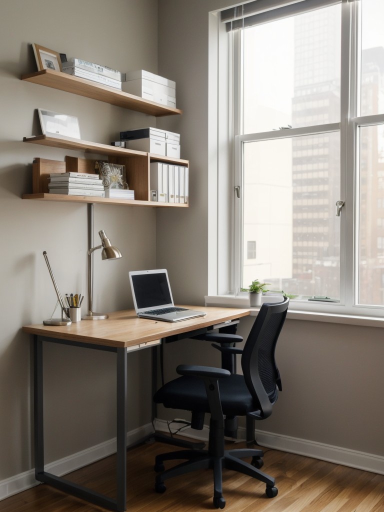 Incorporate a small office space in your NYC bedroom by adding a compact desk and a comfortable chair.
