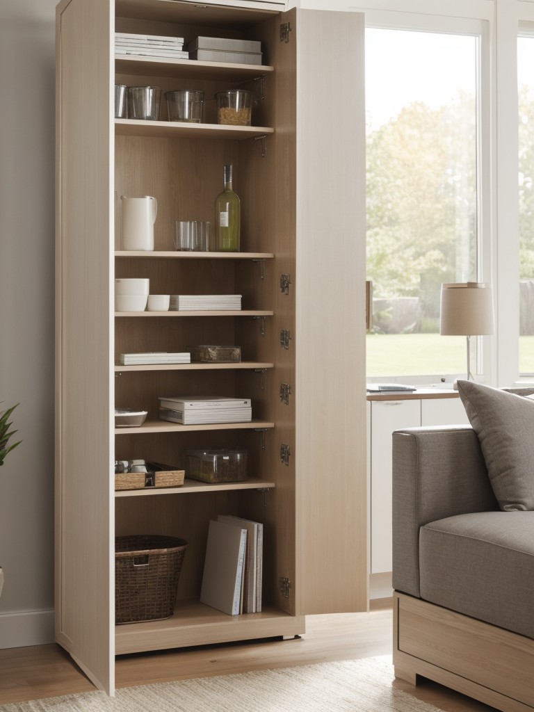 Choose sleek, streamlined furniture with hidden storage compartments to keep clutter at bay.