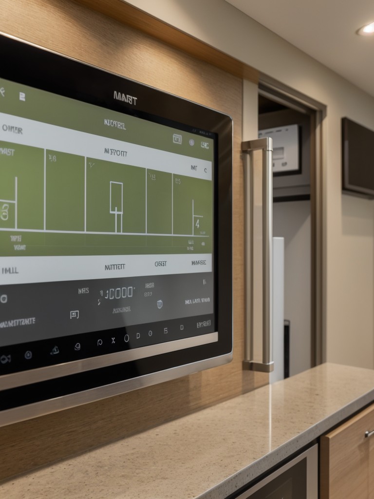 Incorporate smart home technology, such as a voice-controlled lighting system or a programmable thermostat, to enhance convenience and functionality.