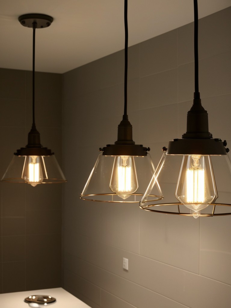 Install innovative lighting fixtures, such as pendant lights or track lighting, to add visual interest to the space.