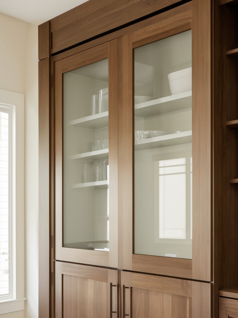Consider replacing traditional cabinet doors with curtains or sliding panels for a more open feel.