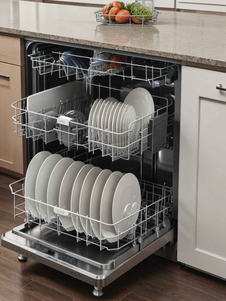 Consider using a compact dishwasher or a countertop dishwasher to save space.