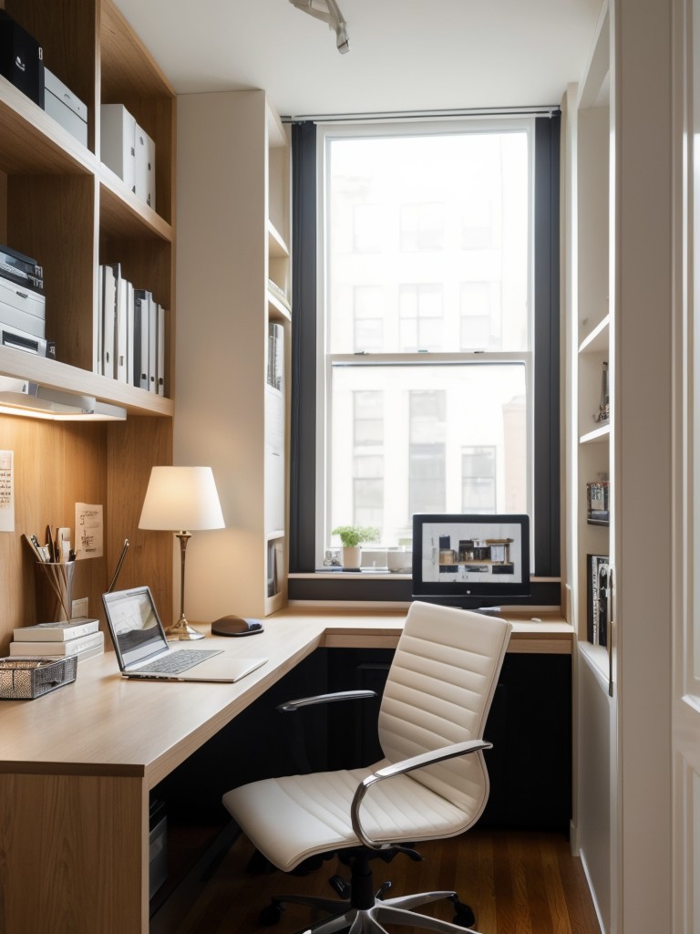 Designing a home office nook in your NYC studio apartment, blending comfort and productivity.