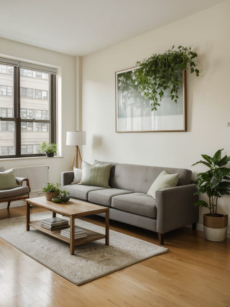 Incorporating greenery and natural elements in your NYC studio apartment to bring a sense of freshness and tranquility.
