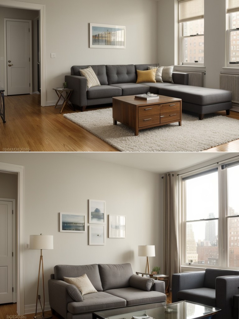 Creating a cohesive and visually appealing design in a NYC studio apartment by selecting furniture and decor with similar materials, finishes, or color palettes.