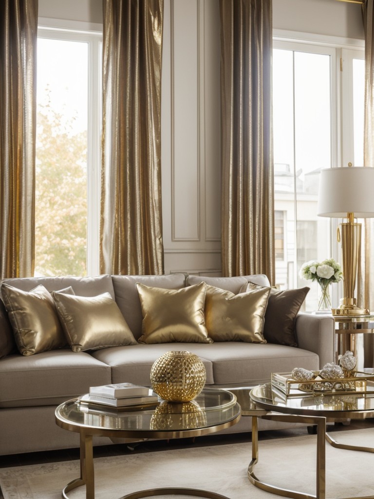 Incorporate metallic accents like gold and silver for a glamorous and elegant atmosphere.