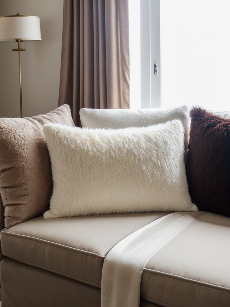 Use a mix of textures, such as faux fur pillows and satin drapes, to add depth and visual interest.