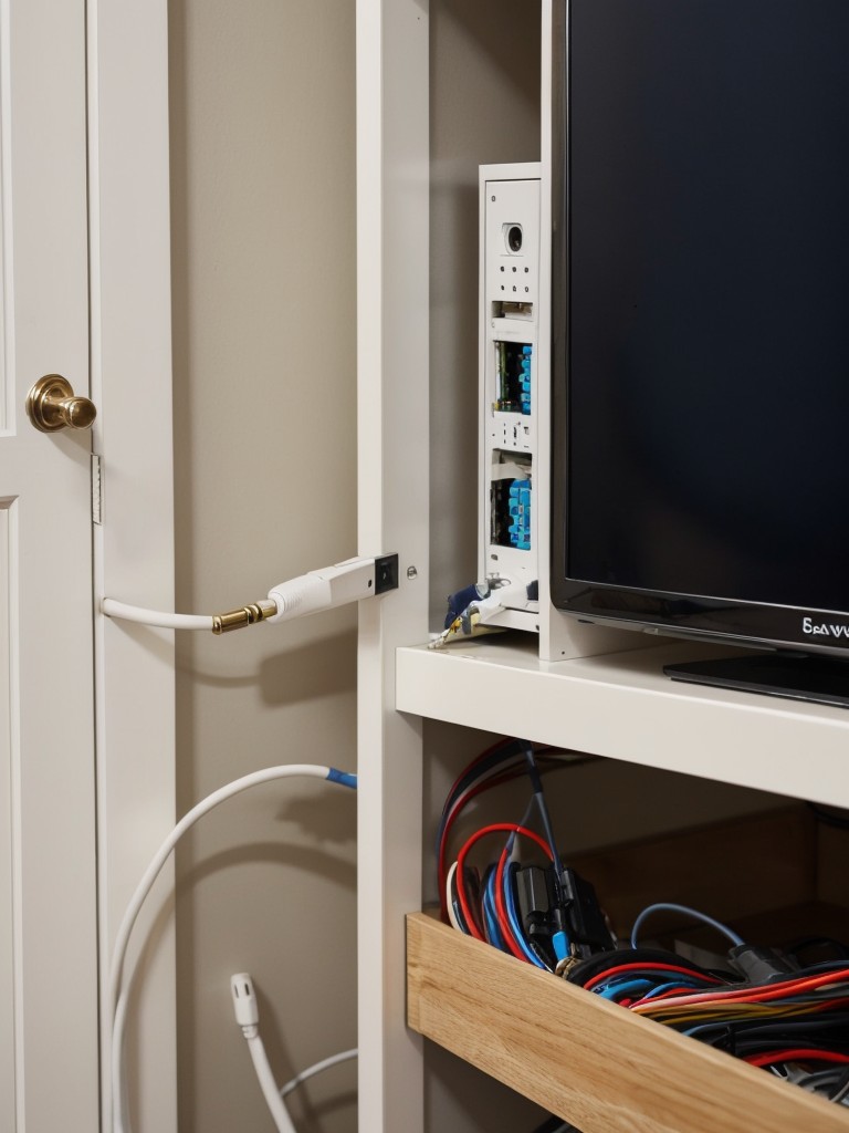 Use a cable management system to keep your cords and wires organized and prevent them from tangling.