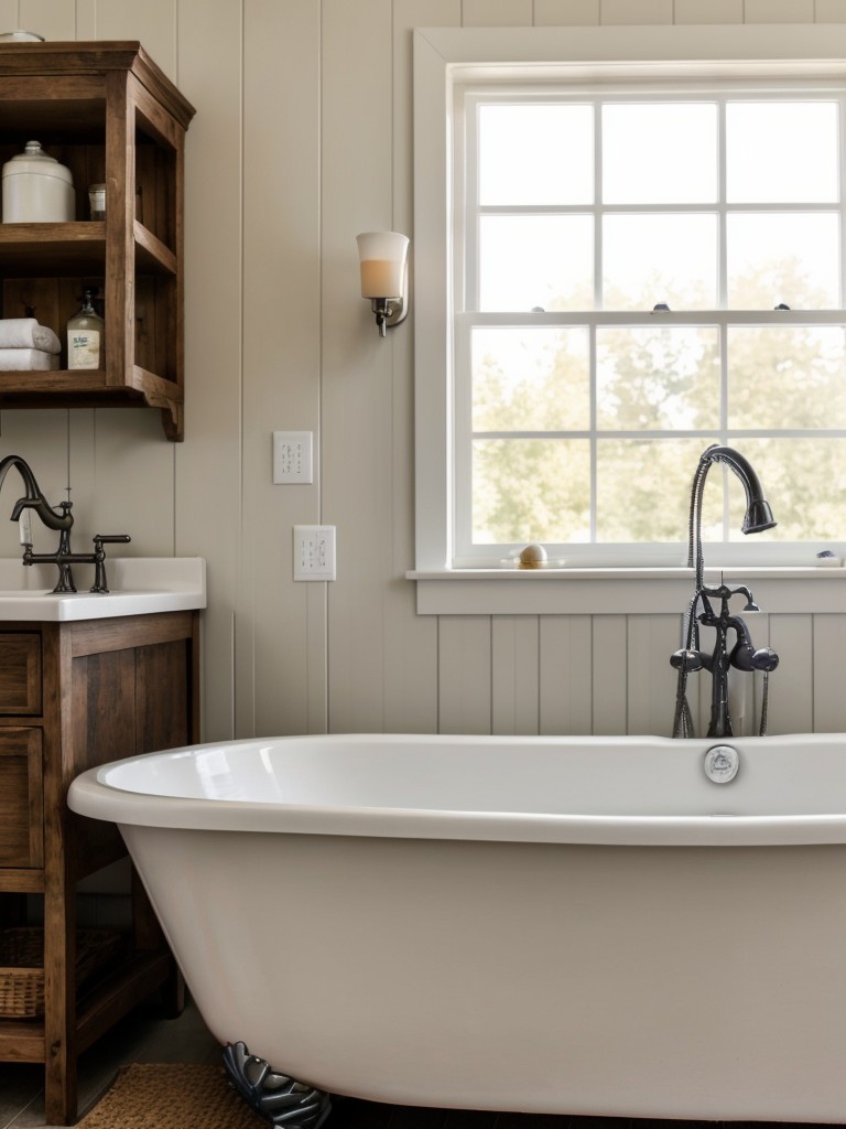 Consider installing a farmhouse sink or a clawfoot tub sink for a vintage-inspired focal point.
