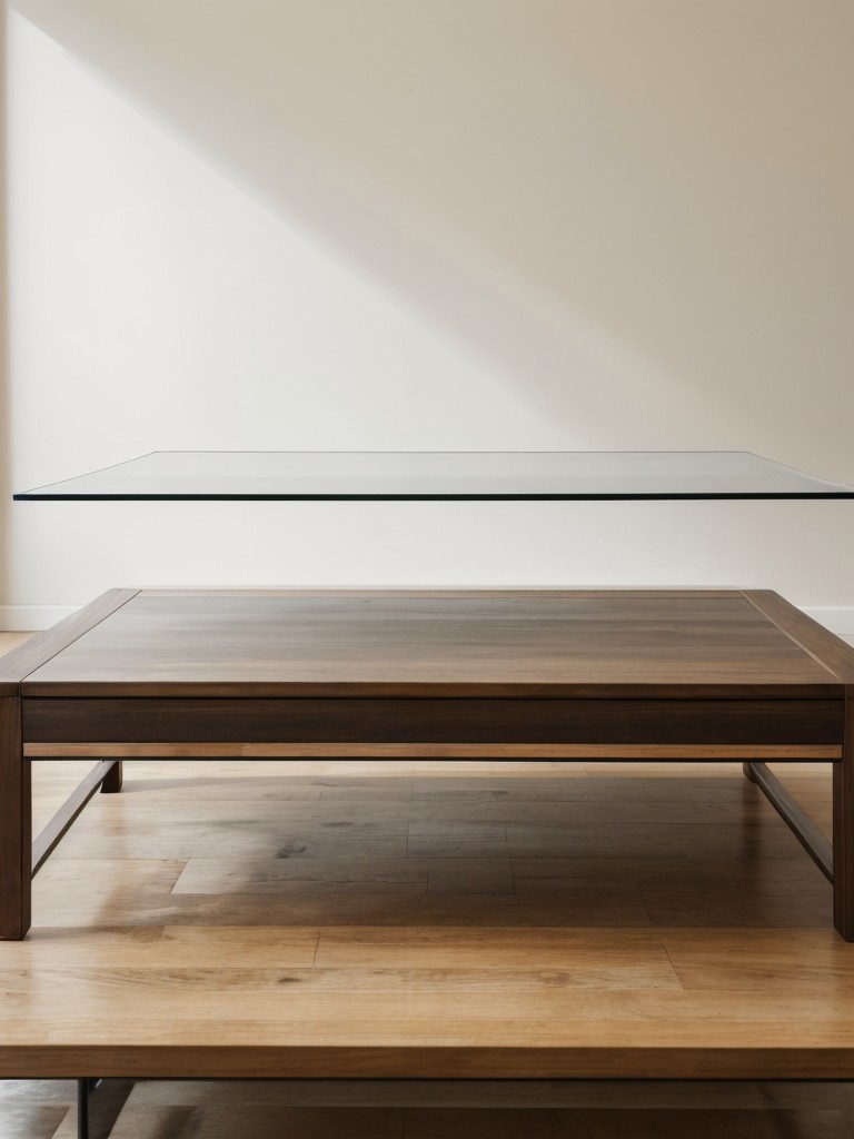 Choose versatile furniture pieces like a convertible coffee table that can also function as a dining table or workspace.