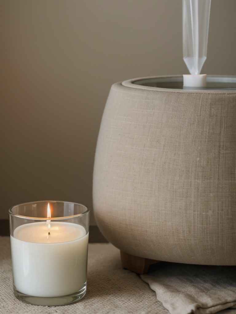 Create a soothing atmosphere with a diffuser or scented candles to aid in relaxation and promote restful sleep.