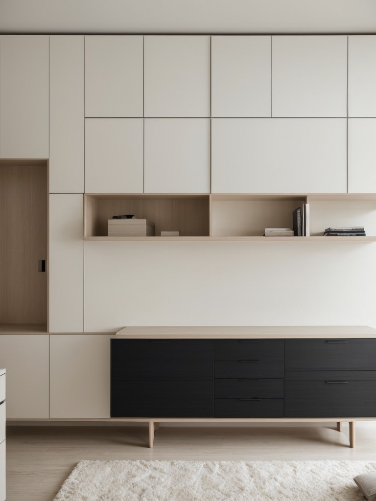 Embrace minimalism in your one bedroom apartment by incorporating sleek furniture, neutral color palettes, and hidden storage solutions.
