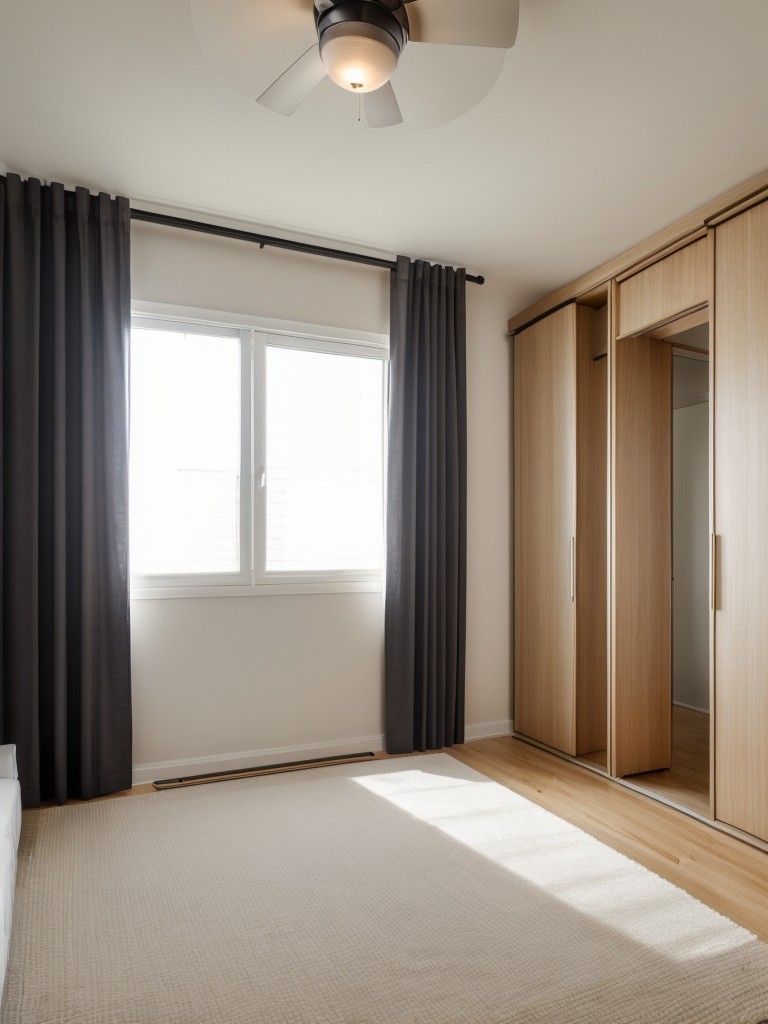 Use curtains or room dividers to create separate zones within your one-bedroom apartment, giving the illusion of different rooms and adding privacy.