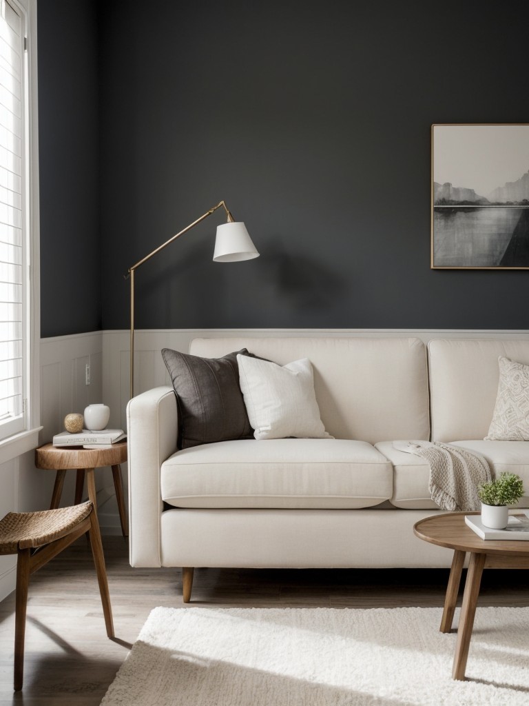 Go for a monochromatic look: Stick to one color family and mix different shades and textures to create a cohesive and visually pleasing design scheme.