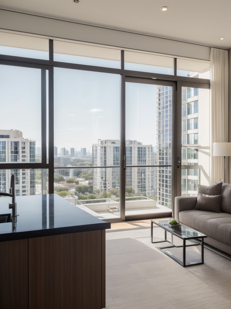 Showcasing the beauty of high-rise apartments, with breathtaking views and modern architectural features.