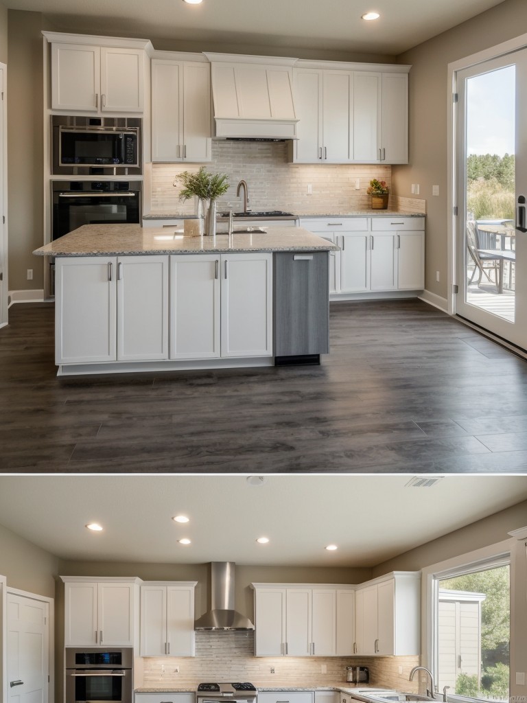 Showcasing different kitchen layouts, highlighting the benefits of open floor plans and modern appliances.