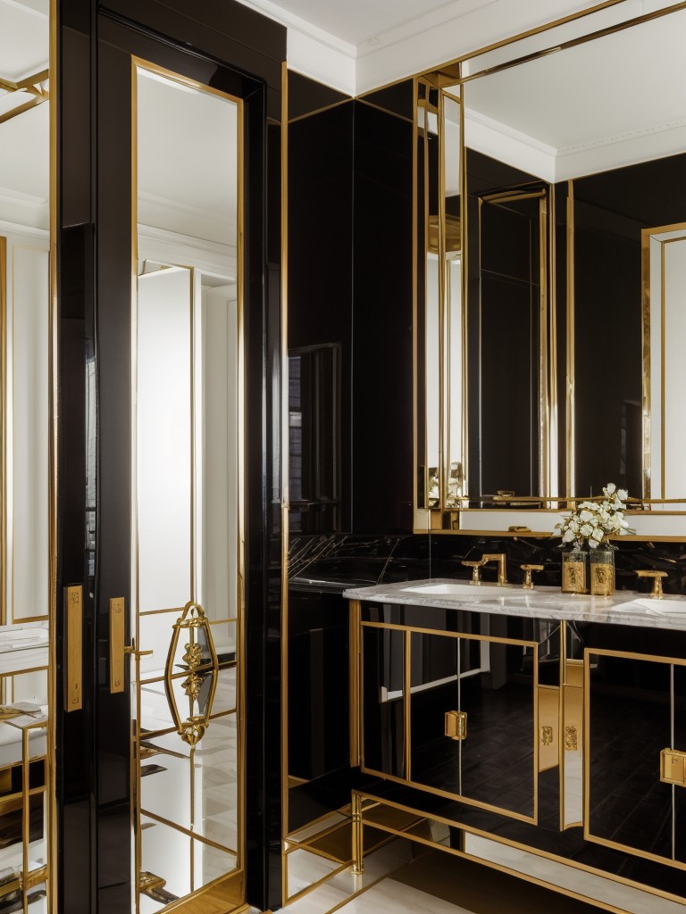 Incorporate luxurious materials, such as velvet or mirrored surfaces, to capture the glamor and opulence of an art deco-inspired apartment.