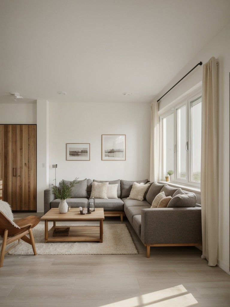 Incorporate natural materials, such as wood and wool, to add warmth and texture to the clean and sleek design of a Scandinavian-style apartment.