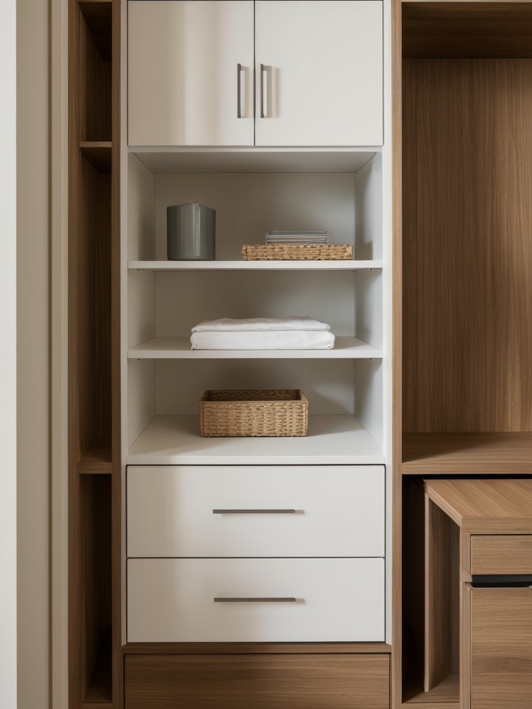 Utilizing multifunctional furniture with built-in storage compartments.