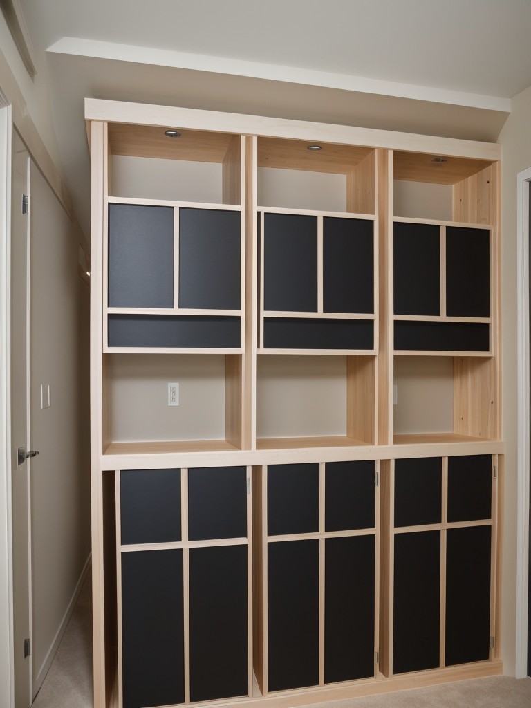 Building a half-wall with integrated storage to divide spaces without completely closing them off.