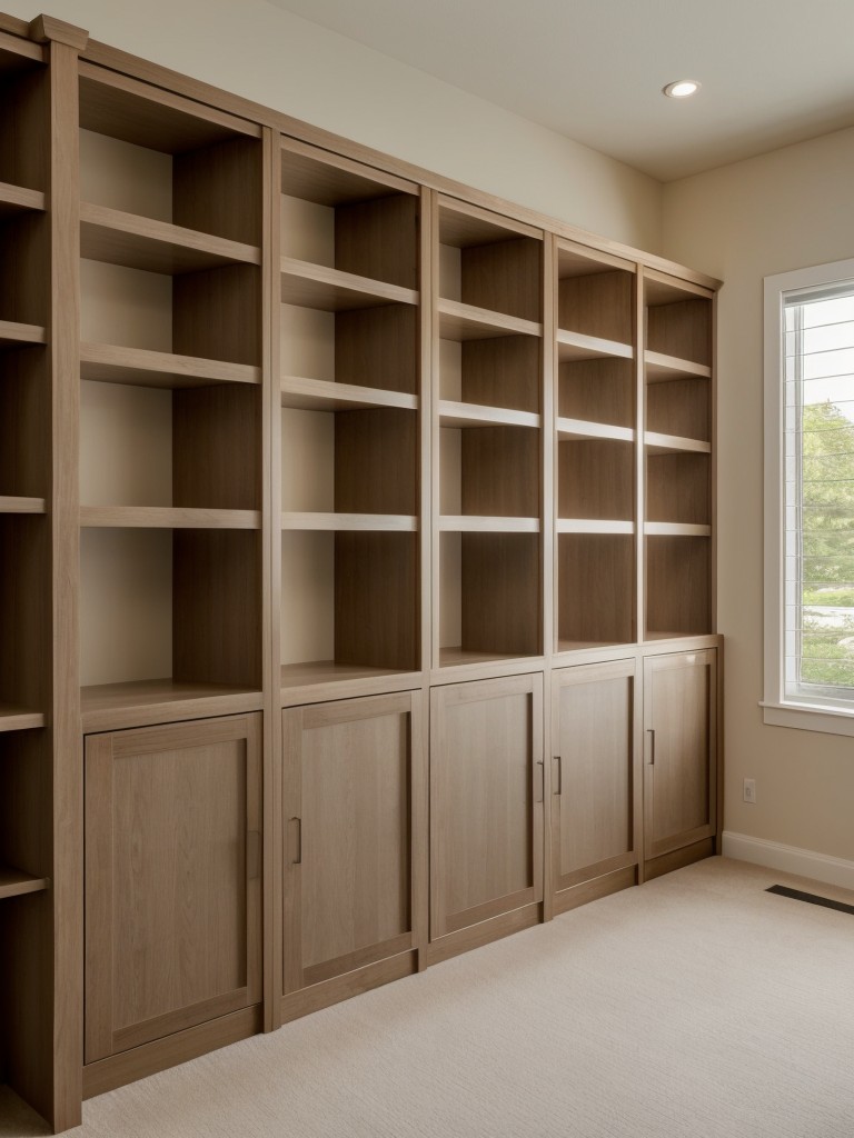 Opting for furniture with built-in storage compartments to maximize storage while also serving as partitions.