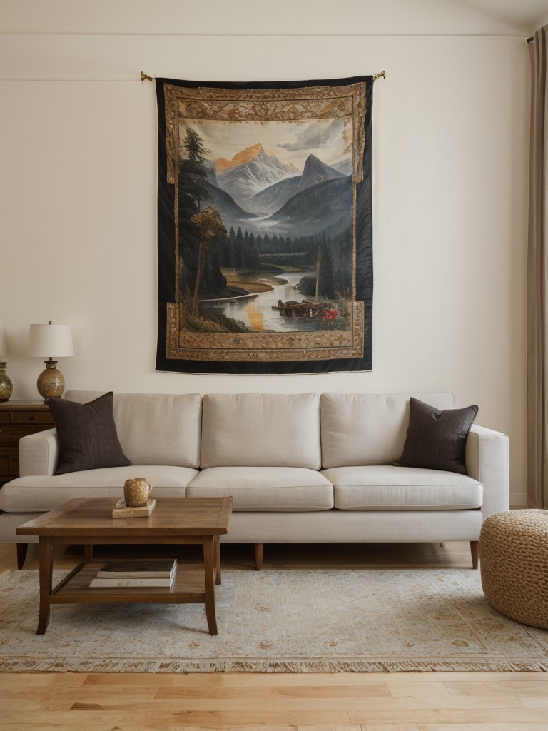 Artistic Accents: Hang an oversized piece of artwork or a decorative tapestry as a visually striking partition that also adds personality to the space.