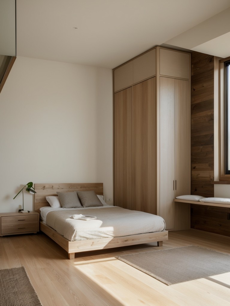 Zen-inspired one-bedroom apartment ideas promoting a sense of balance, harmony, and simplicity through natural materials, calming color schemes, and minimalistic decor elements.