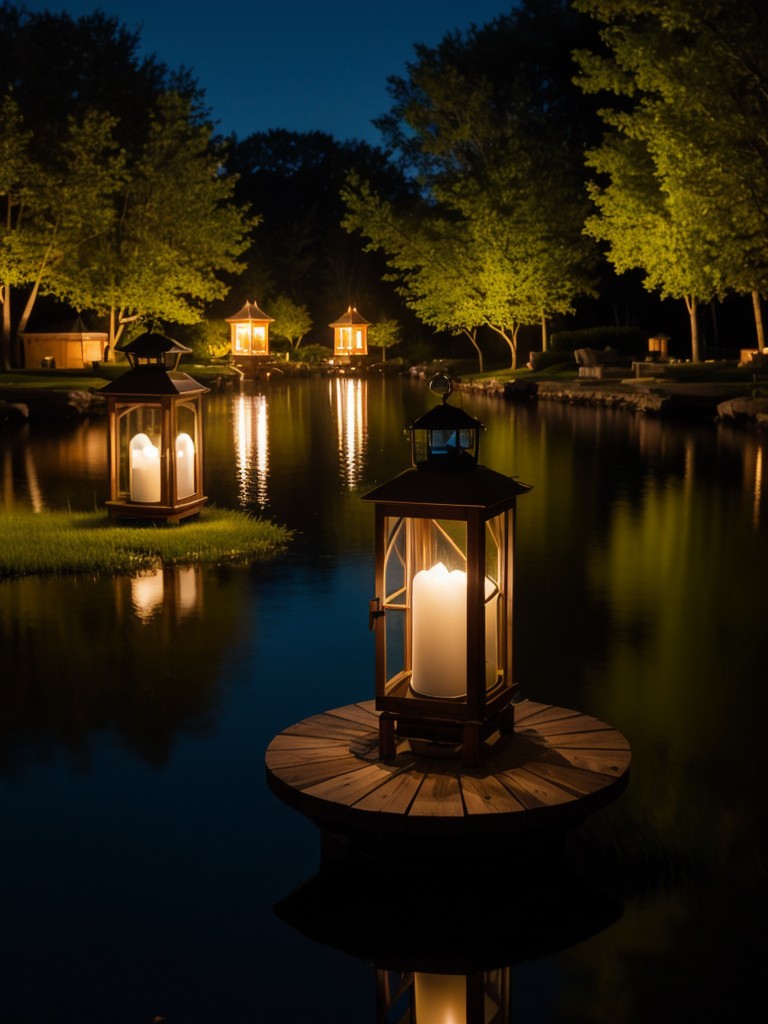 Set up a floating lantern release at night for a magical and serene atmosphere.