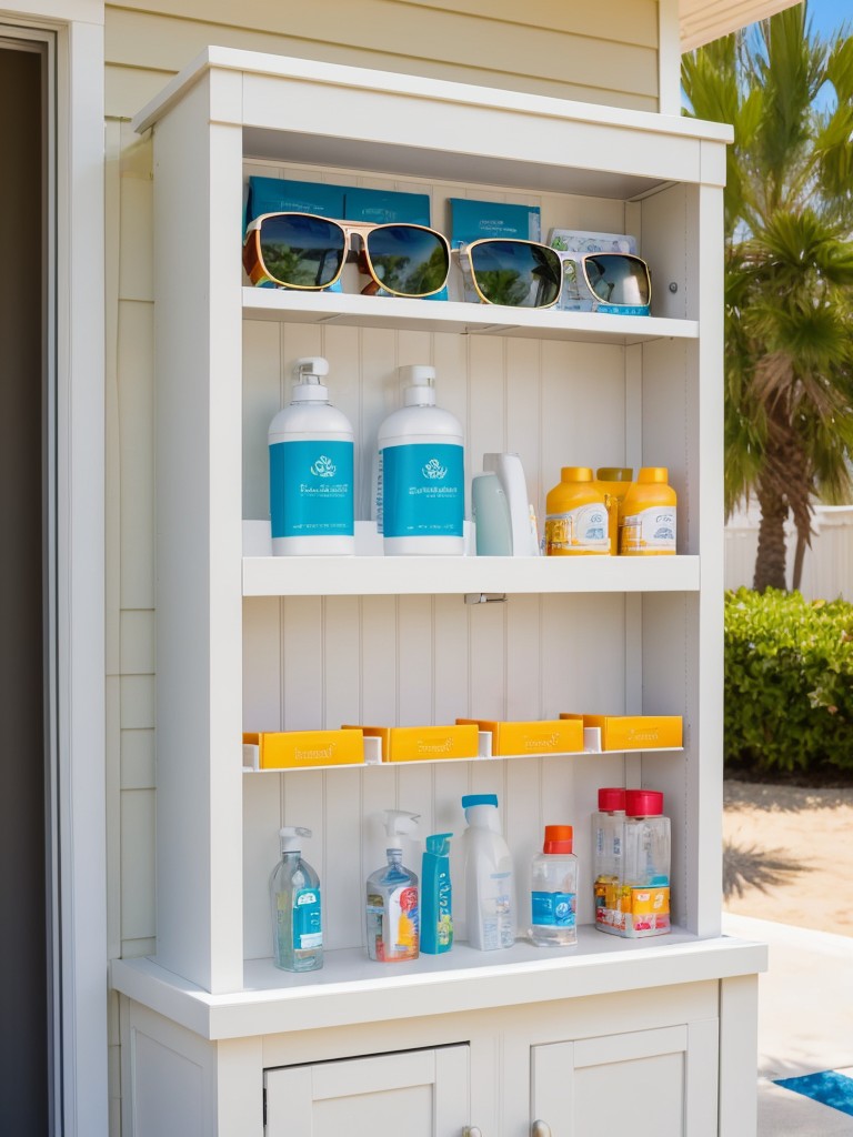 Set up a sunscreen station with different SPF options and provide residents with custom sunglasses as party favors.