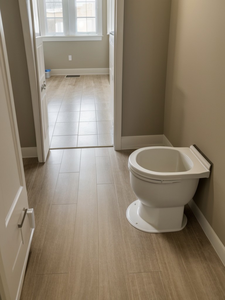 Ensuring proper drainage in indoor dog potty areas for apartments.