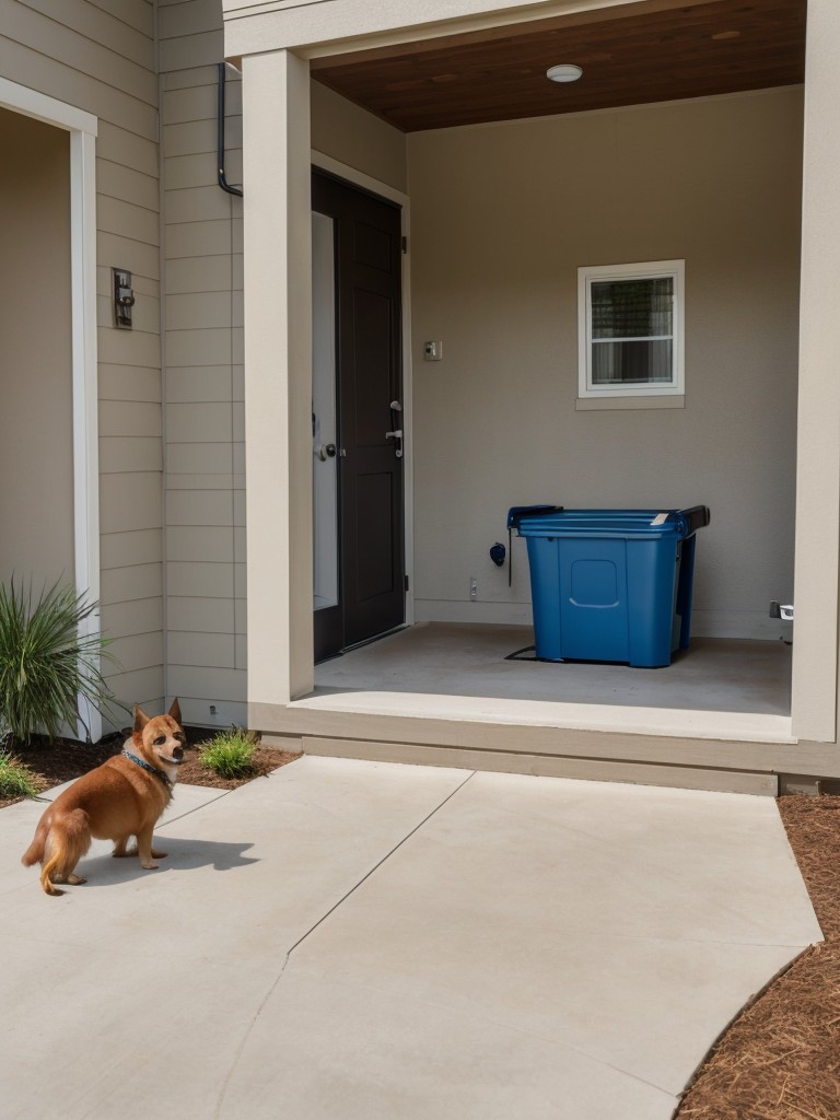 Innovative design ideas for apartment complexes with communal dog potty facilities.