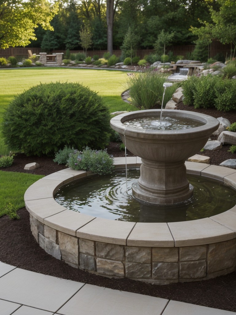 Adding a water feature, such as a small fountain or a pond, which can help create a soothing and private outdoor oasis.