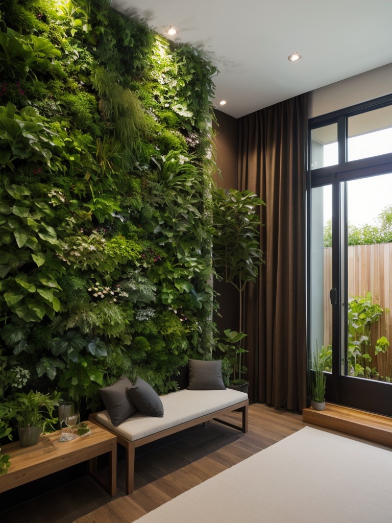 Incorporating a vertical garden or living wall to provide both privacy and a visually appealing green backdrop.