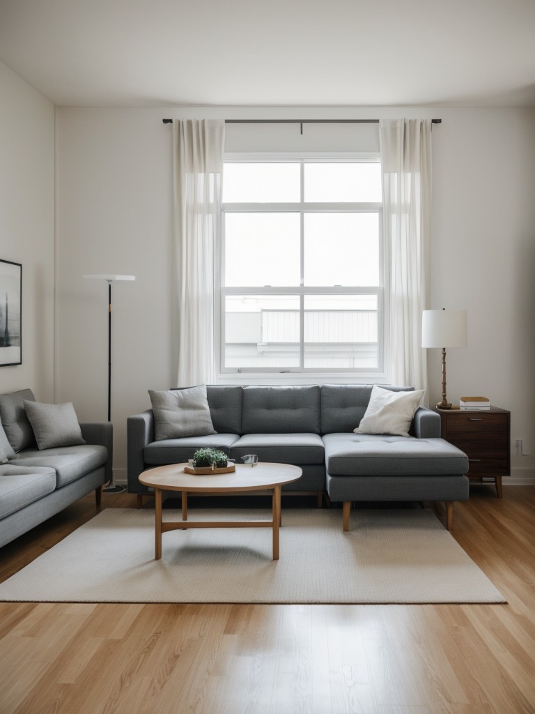 Choose furniture with clean lines and a minimalist aesthetic to maintain a cohesive and uncluttered look in your railroad apartment.