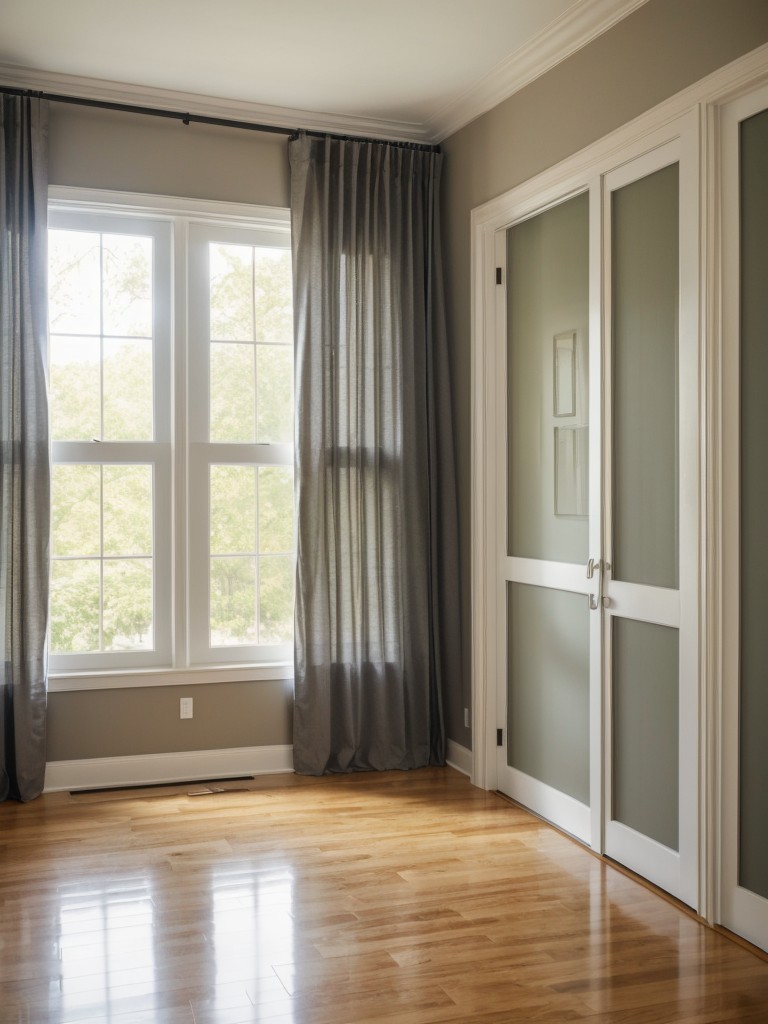 Install floor-to-ceiling curtains or room dividers to create separation and privacy between rooms, while also adding a touch of elegance.