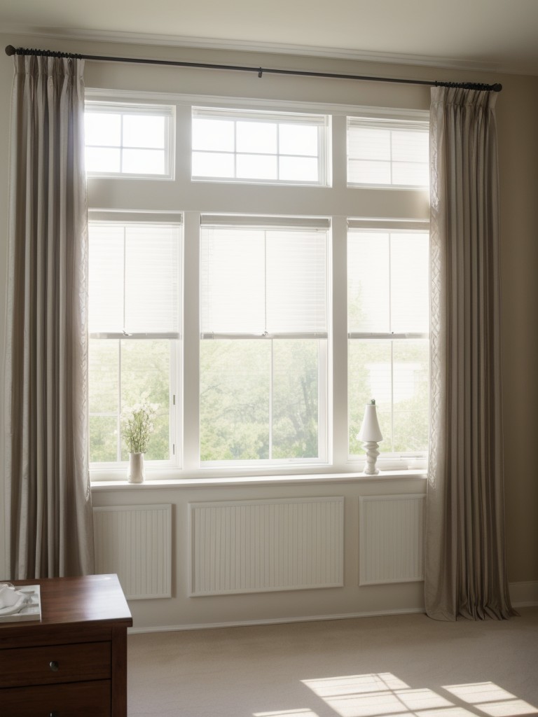 Custom-made curtains or blinds to update the window treatments.