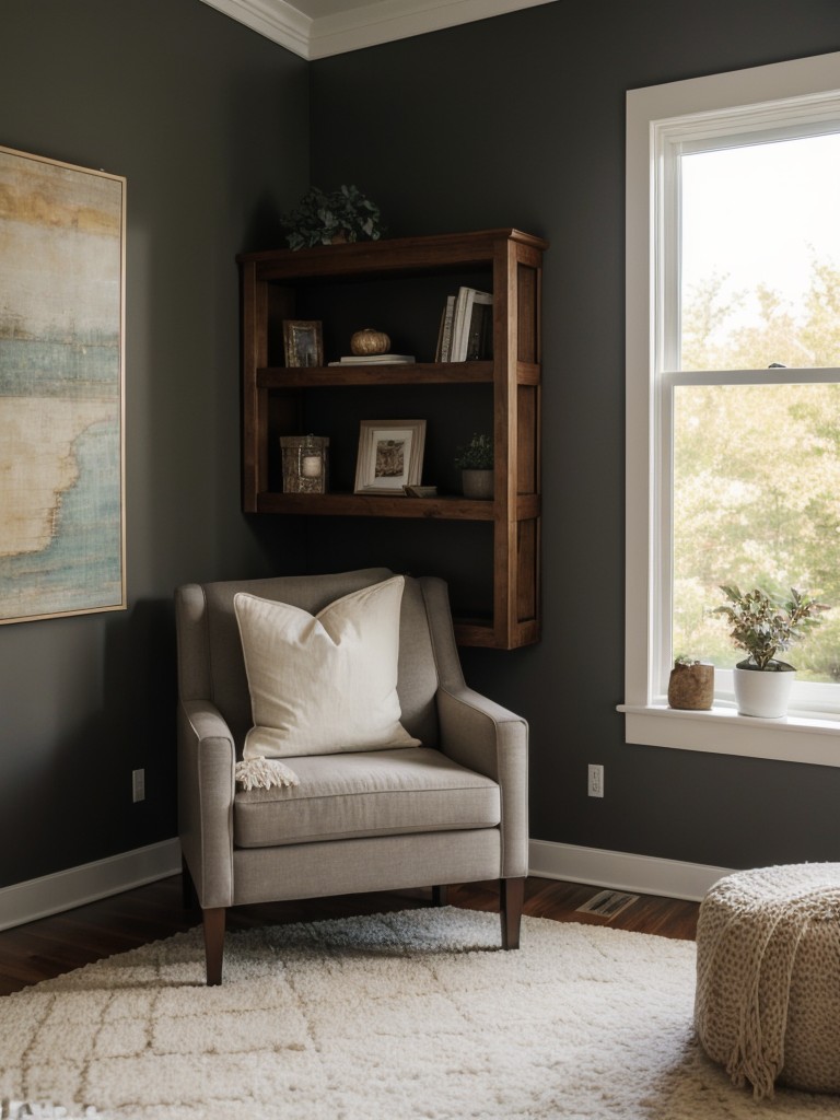 Consider creating a cozy reading nook or relaxation area where guests can take a break from the festivities and unwind.