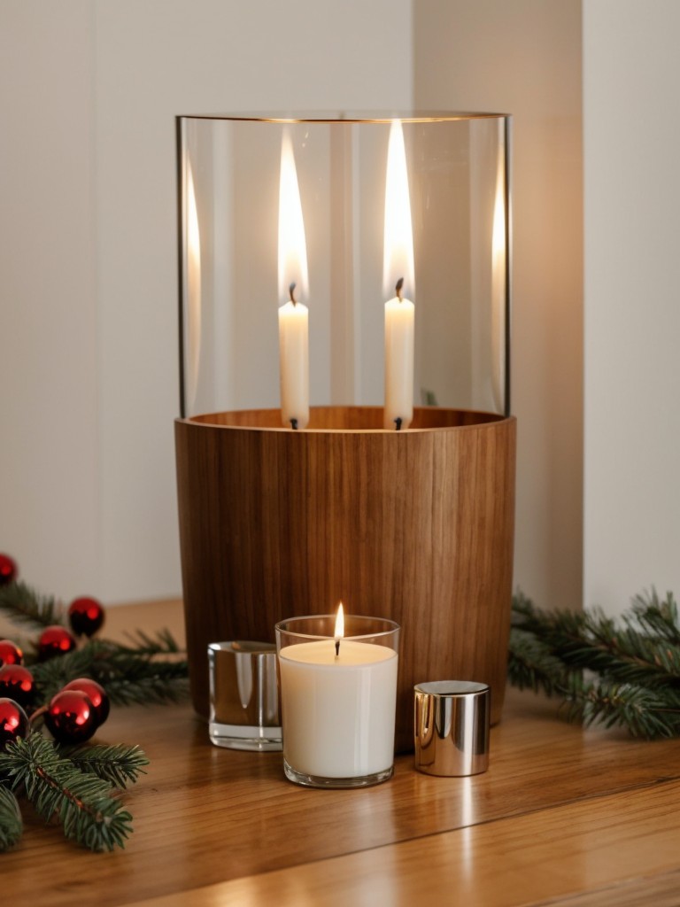 Create a festive atmosphere with scented candles or aromatic diffusers to fill your apartment with delightful fragrances.