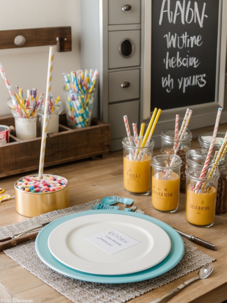 Incorporate a DIY craft station where guests can let their creativity flow and make personalized party crafts to take home.