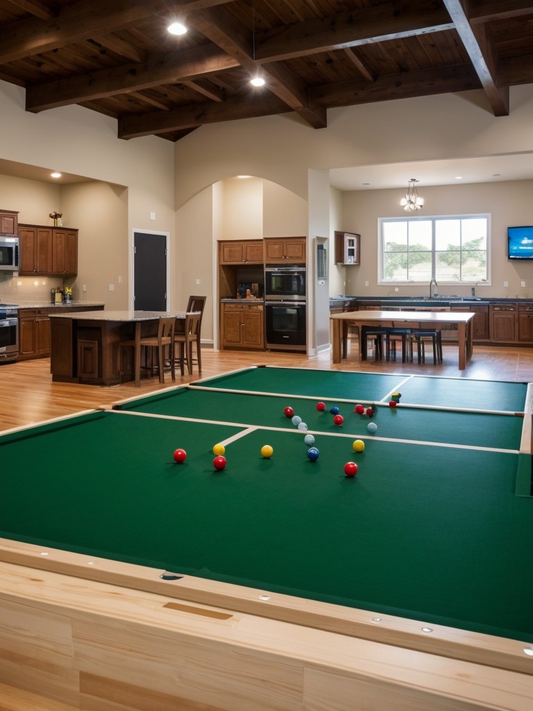 Organize a game or activity area where guests can engage in friendly competition or enjoy interactive entertainment.