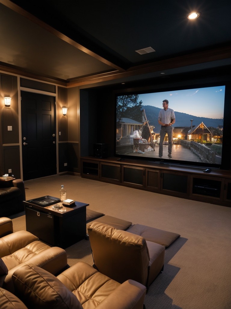 Set up a mini home theater area with a projector and comfortable seating for a movie night experience during the party.