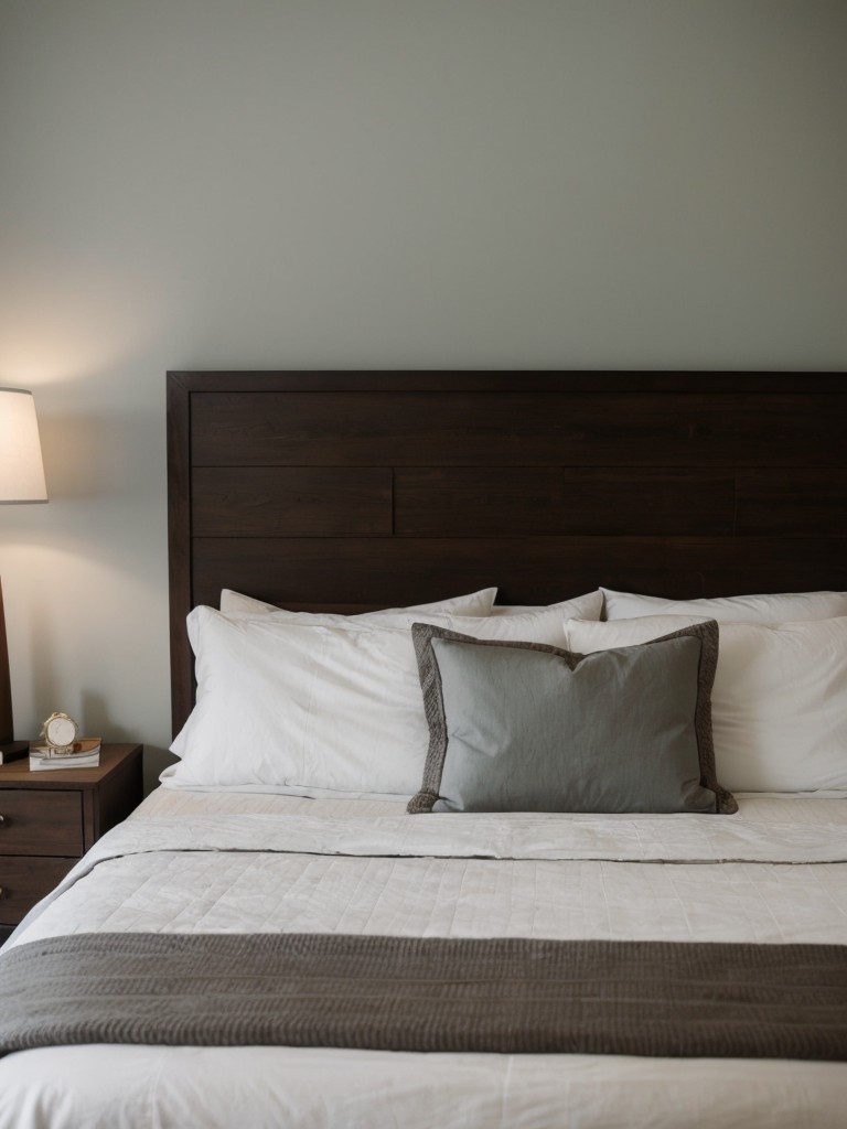 Choose a statement headboard or bed frame to add visual interest to the room.