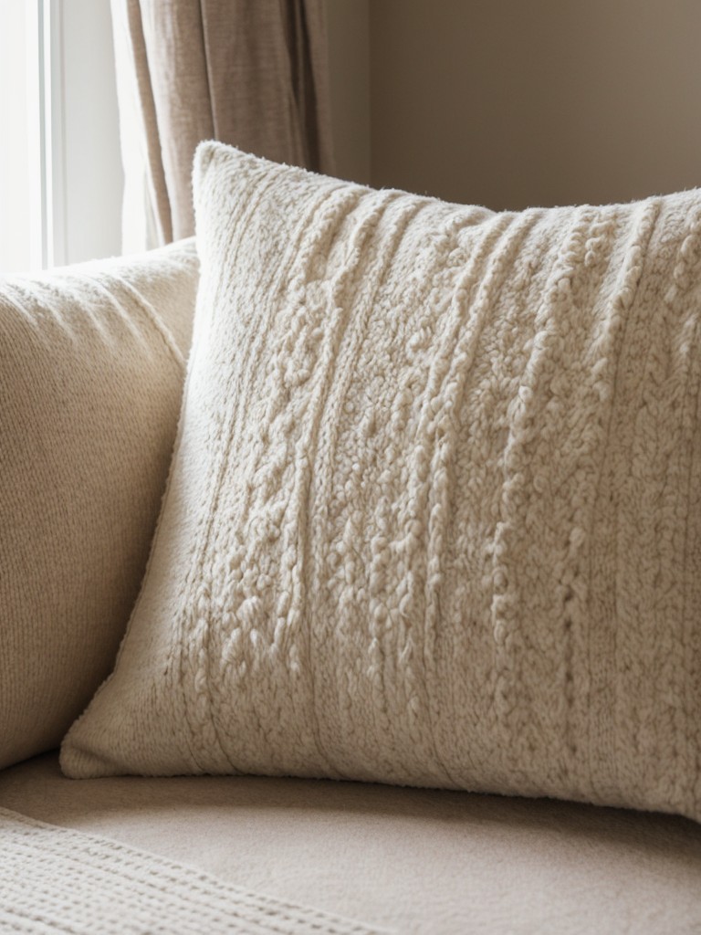 Create a cozy atmosphere with soft lighting, plush bedding, and textured throw pillows.