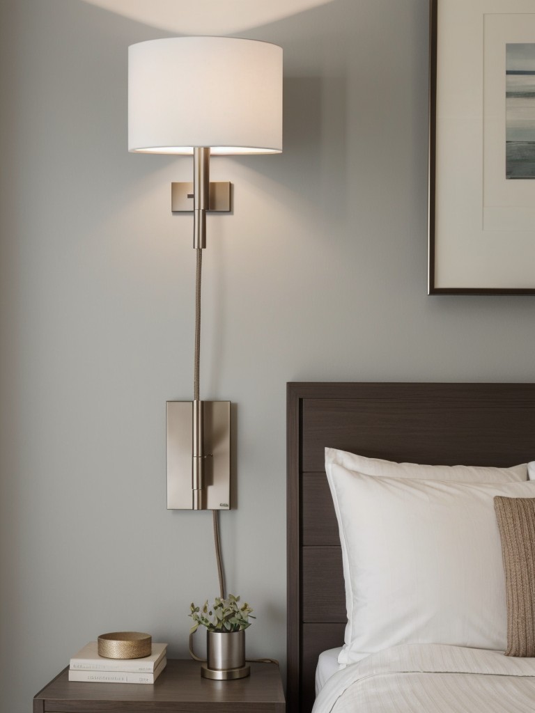 Install wall sconces or bedside lamps for a functional yet stylish lighting solution.
