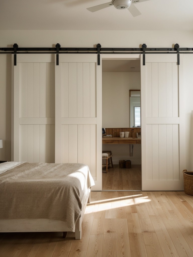 Install sliding doors or barn doors to separate the sleeping area from the rest of the studio.