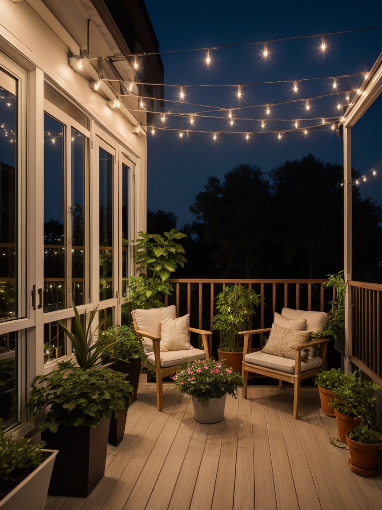 Enhance the aesthetic appeal of your balcony by adding decorative elements such as potted plants, string lights, and cozy outdoor furniture to complement the screened-in structure.