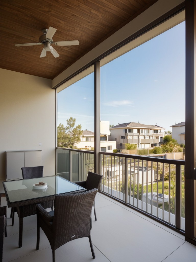 Opt for screens that offer UV protection, shielding your balcony from harmful rays while still allowing you to enjoy the benefits of natural sunlight.